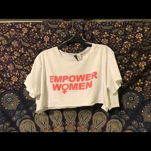 Divided Empower women crop top